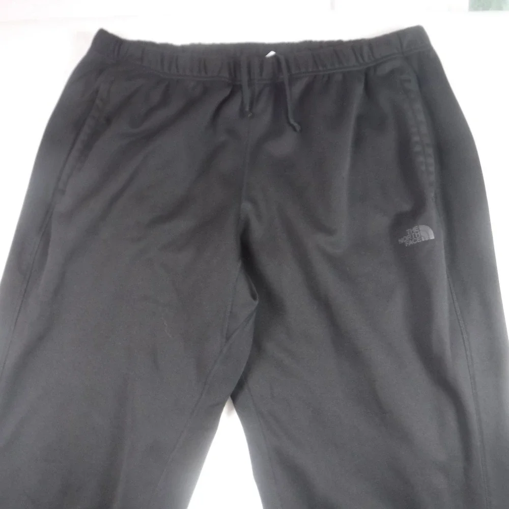 The North Face Mens XXL Black Sweat Pants Elastic Waist Drawstring Straight Leg